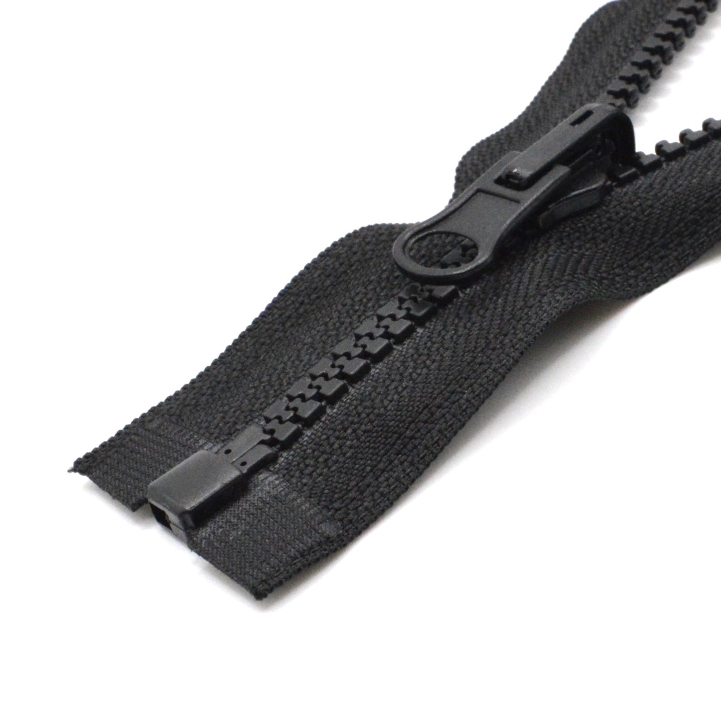 Fermeture éclair zip réversible injectée 50cm/70cm/90cm (maille 5 mm / N°5) - Noir