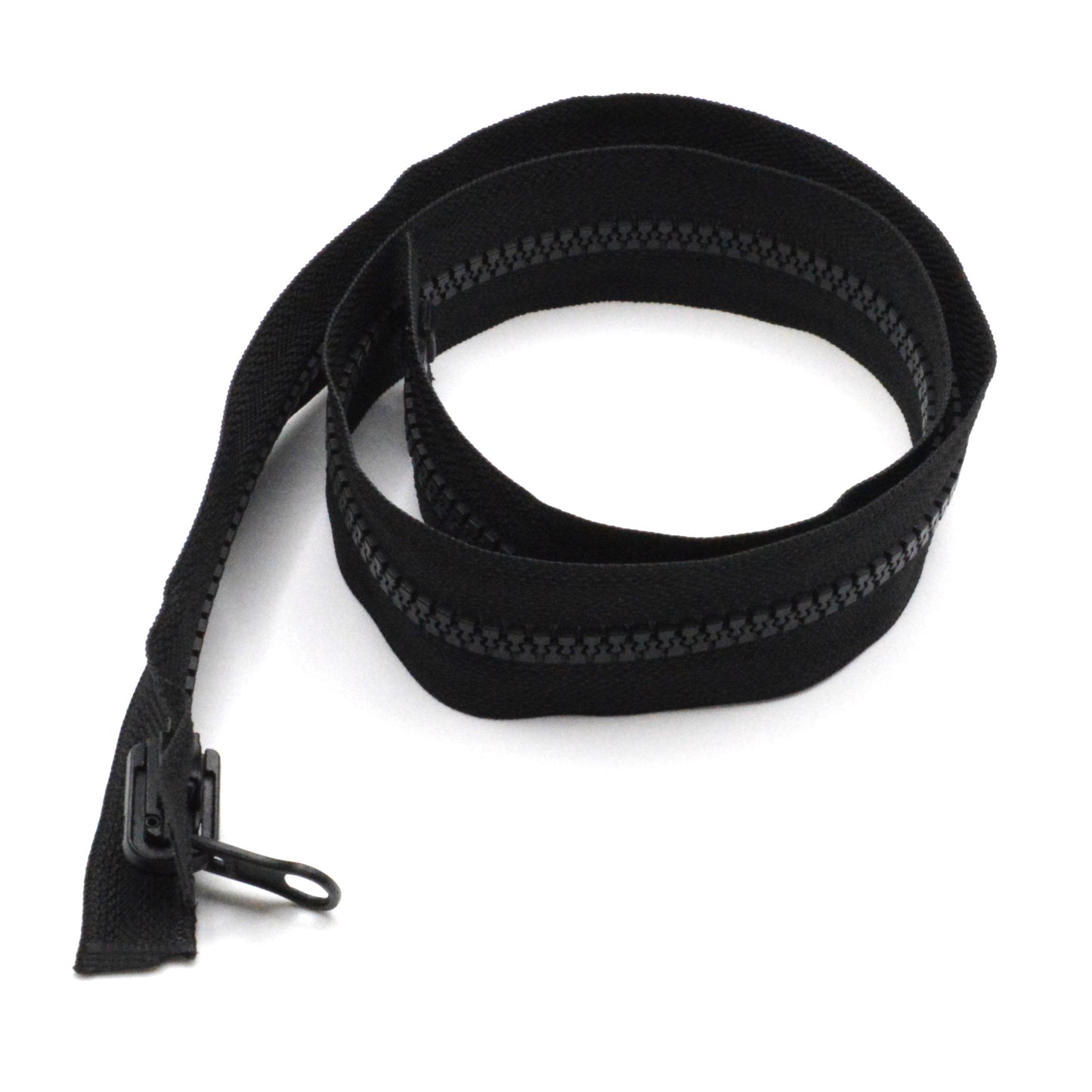 Fermeture éclair zip réversible injectée 50cm/70cm/90cm (maille 5 mm / N°5) - Noir