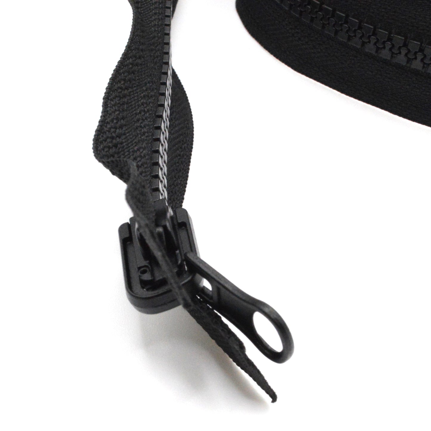 Fermeture éclair zip réversible injectée 50cm/70cm/90cm (maille 5 mm / N°5) - Noir
