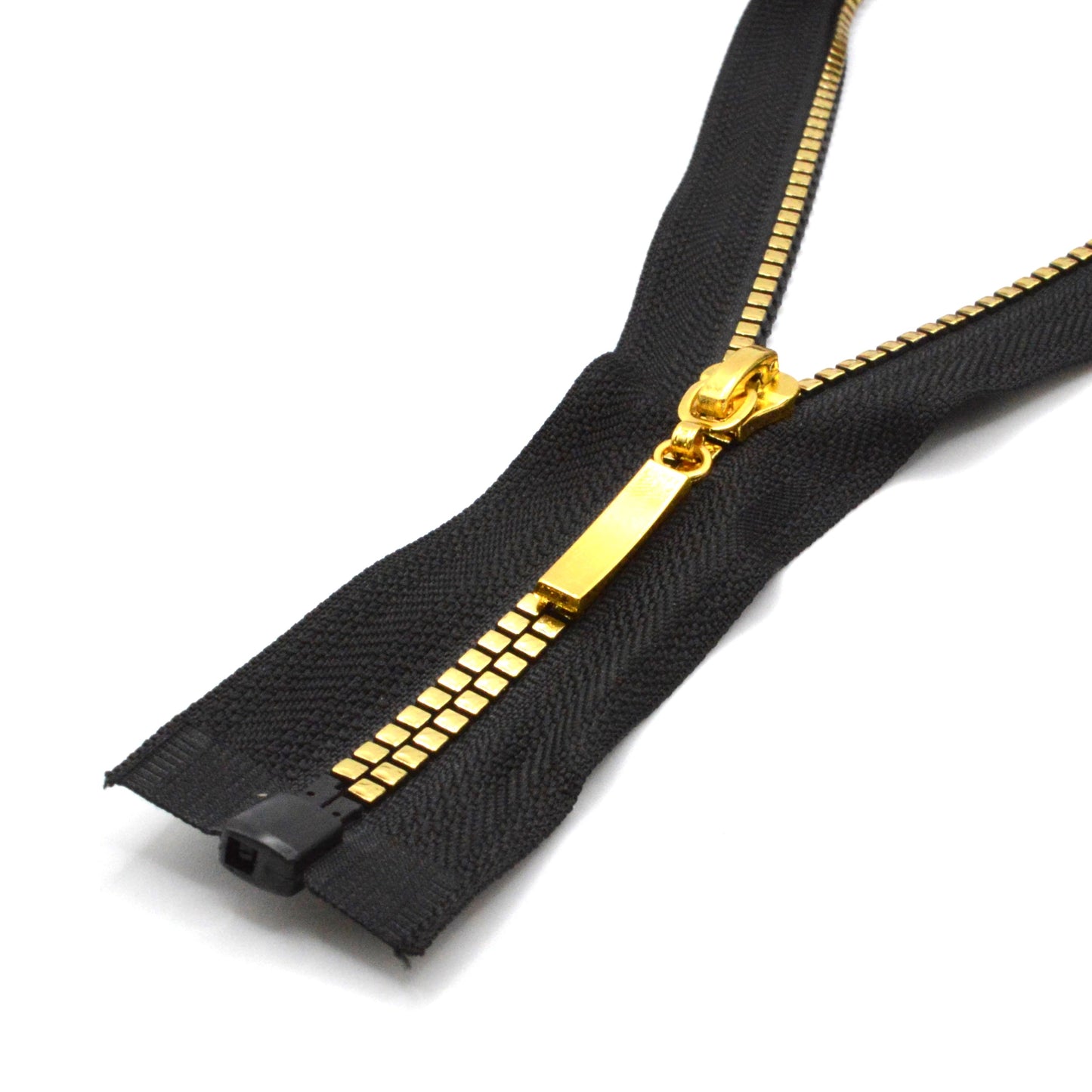 Fermeture éclair décorative zip à glissière séparable injectée 90cm (maille 5 mm / N°5) - Doré