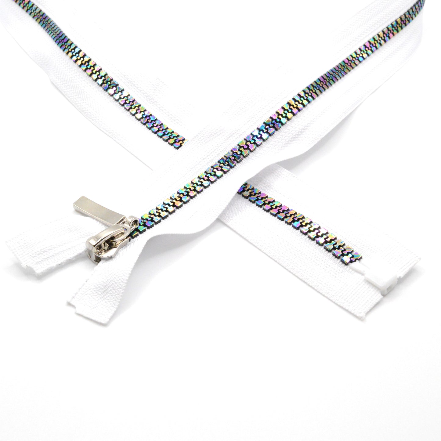 Fermeture éclair décorative zip à glissière séparable injectée 80cm (maille 5 mm / N°5) - Arc-en-ciel