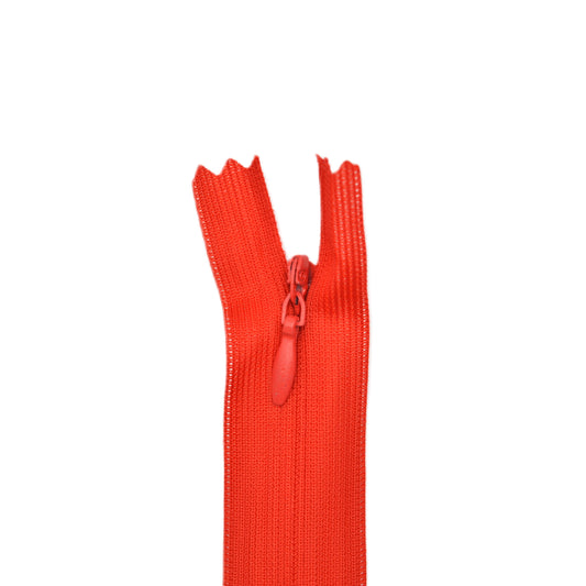 Fermeture invisible éclair zip à glissière non séparable 60 cm – Rouge