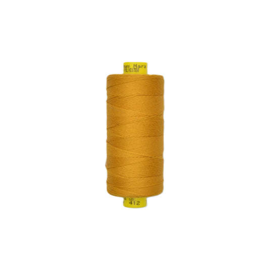 Fil à coudre jean 300 mètres Gütermann Mara 30 (COL 412) - Jaune foncé