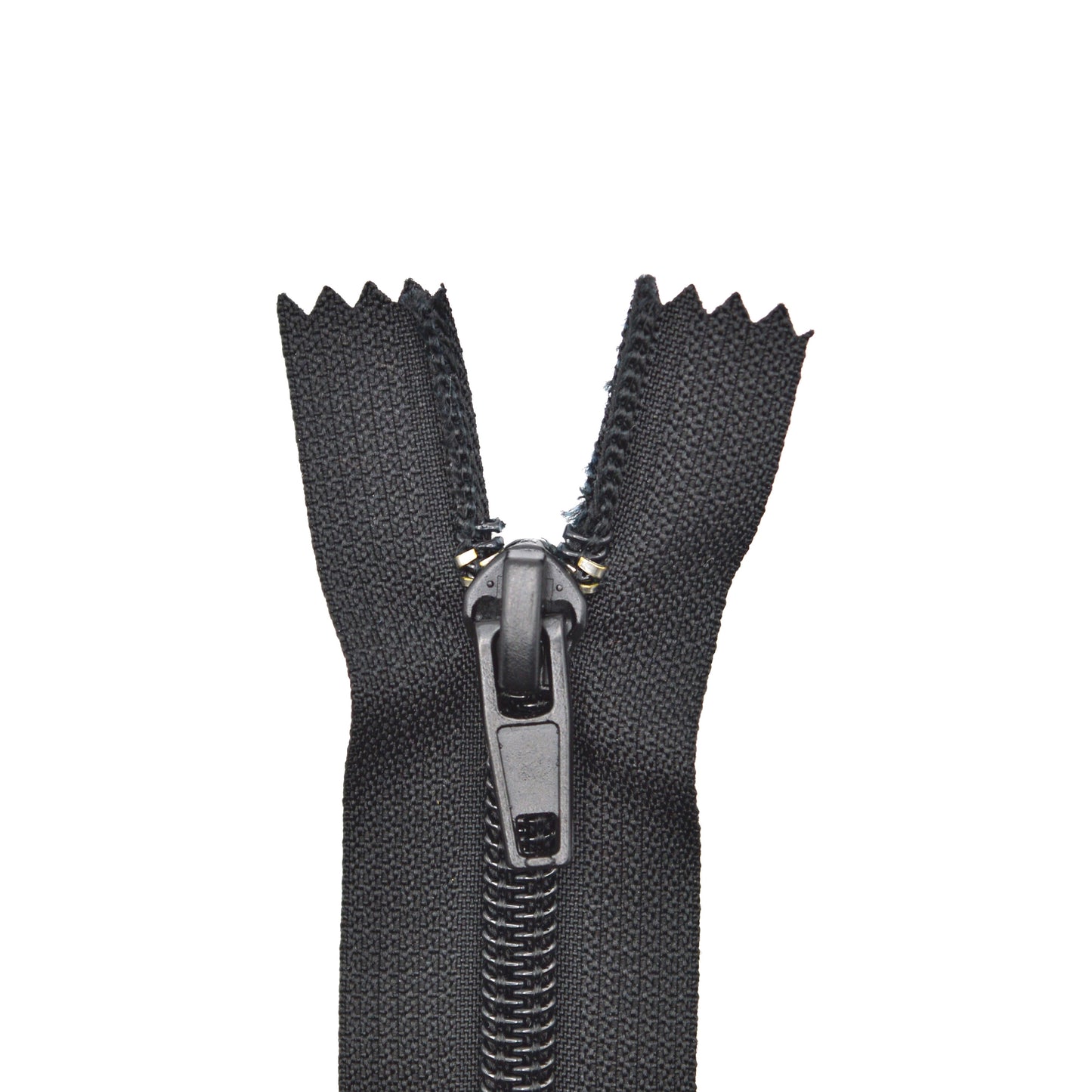 Fermeture éclair zip à glissière non séparable nylon 18 cm (maille 7 mm / N°7) – Noir