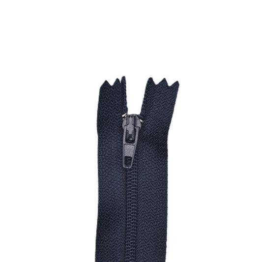 Fermeture éclair zip à glissière non séparable nylon 20 cm (maille 3 mm / N°3) – Bleu marine