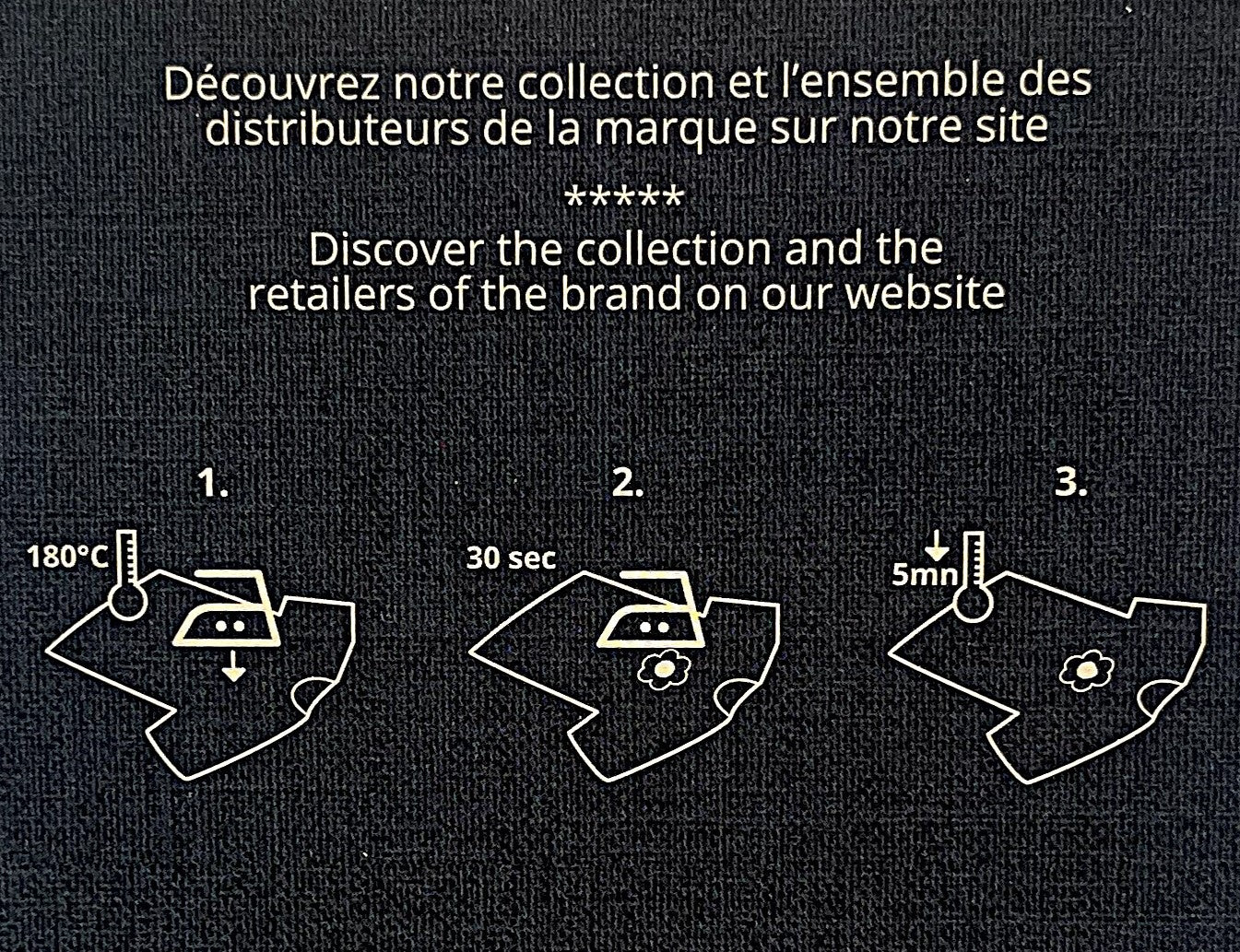 Patch / Ecusson Fleur Blanche - Thermocollant